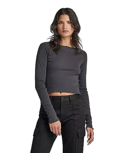 G-Star RAW Cropped baby sis raglan r t ls wmn, Tops para Mujer