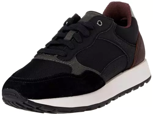 Geox U Vicenda D, Zapatillas Hombre, Black Bordeaux