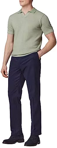 Hackett London C Chino Sanderson Pantalones, Azul, para Hombre