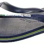 Havaianas Brasil Logo, Chanclas Unisex Adulto, Navy Blue
