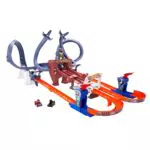 Hot Wheels Telaraña de Spider-Man de RacerVerse, pista para coche de juguetes