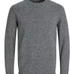 Jack & Jones Jjebasic Knit Crew Neck Noos Suéter, Gris