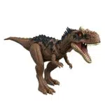 Jurassic World Rajasaurus Ruge y Golpea, dinosaurio de juguete con movimientos y sonidos