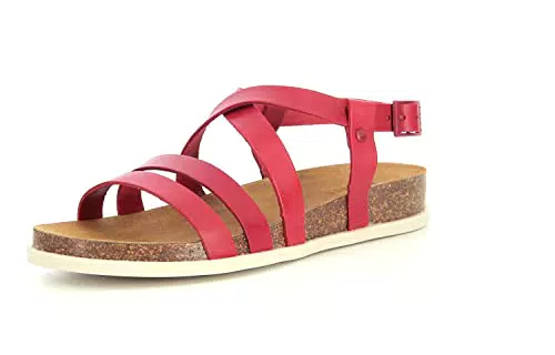 KICKERS Kick Alice, Sandalias Planas Mujer, Rojo