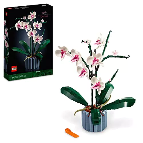 LEGO Icons Orquídeas, Flores Artificales, Decoración para Casa