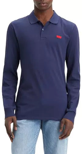 Levi's Long-Sleeve Slim Housemark Polo Camisa Hombre