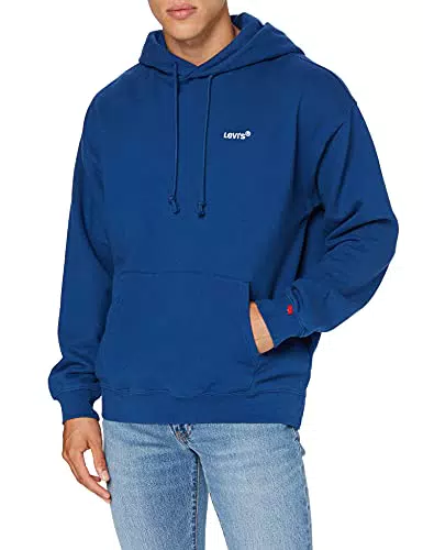 Levi's Red Tab Sweats Hoodie Sudadera Hombre Navy Peony XL -