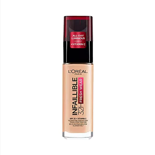 L'Oreal Paris Make-up Designer Infalible 24H Fresh Wear Base De Maquillaje Para Pieles Medio Claras