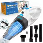 Milunho Aspirador de Mano Potente 8000pa, 12v Aspiradora Coche con Lavable Filtro Hepa