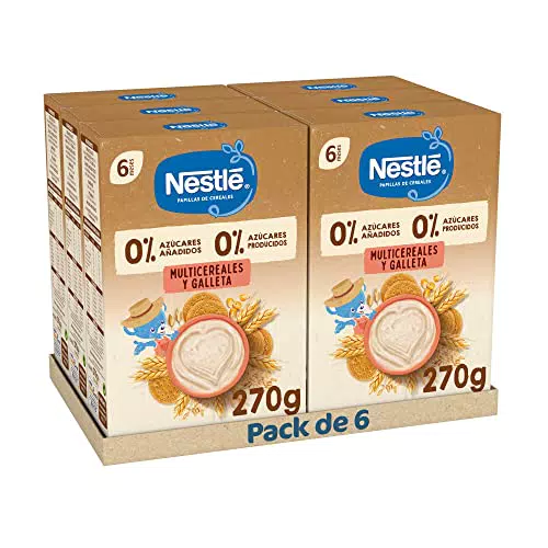 Nestlé Papillas 0%0% Papilla Multicereales con Galleta