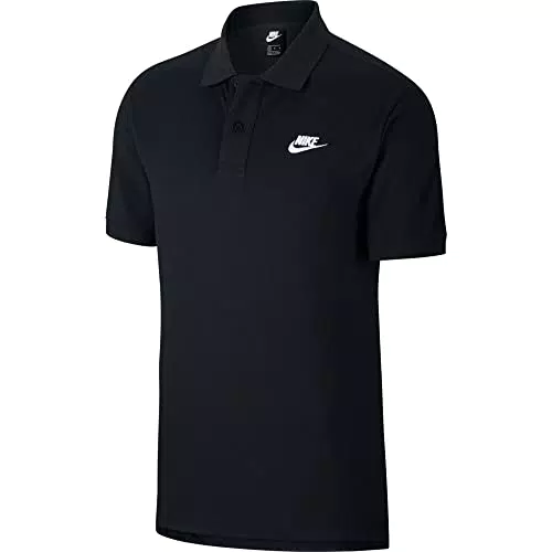Nike Hombre Camiseta Polo, Black/White