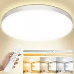 OUILA Plafon LED Techo Regulable, 24W 2000LM Lampara Techo con Mando a Distancia
