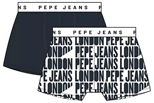 Pepe Jeans Allover Logo Tk 2P Trunks, Azul, S para Hombre