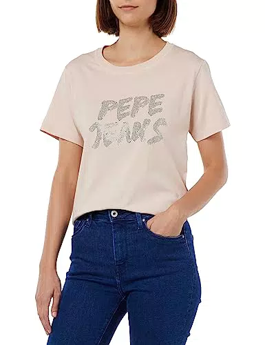 Pepe Jeans Bria T-Shirt, Rosa, XS para Mujer