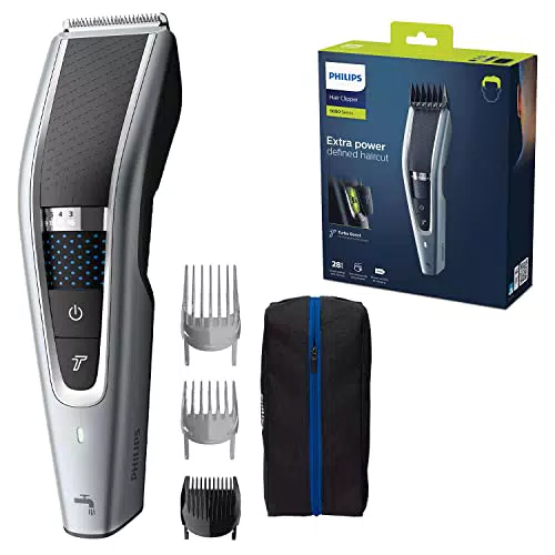Philips Hair Clipper Serie 5000, Máquina para Cortar el Pelo con Tecnología Trim-n-Flow Pro