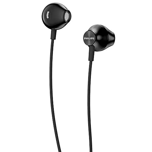 Philips UE100BK/00 Auriculares intraurales, Auriculares In-Ear con Bajos de Mayor Potencia - Color Negro