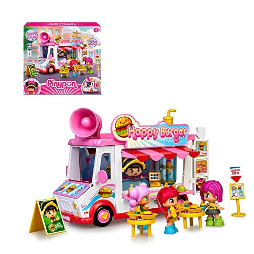 Pinypon - Happy Burger, playset Restaurante Food Truck Hamburguesas