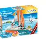 PLAYMOBIL Family Fun 71043, Catamarán, a Partir de 4 años
