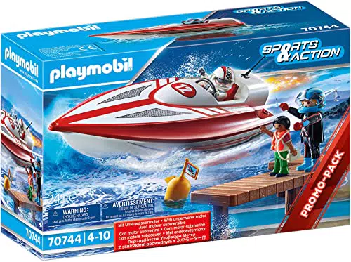 PLAYMOBIL Lancha con Motor Submarino, a Partir de 4 años