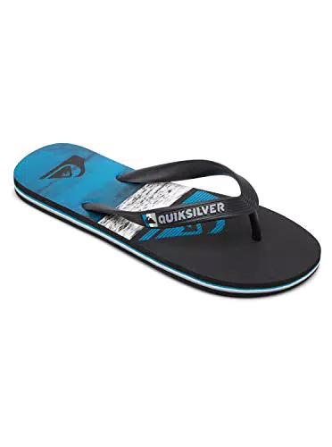Quiksilver Molokai Panel Youth, Chanclas, Black Blue Black