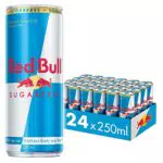 Red Bull Bebida energética sin azúcar, 250 ml, 24 Unidades