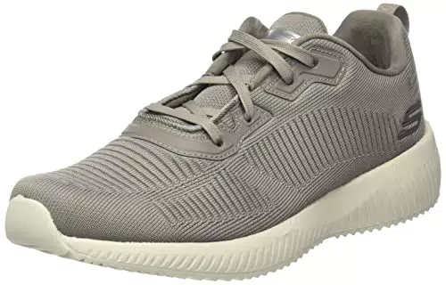 Skechers 232290 TPE, Zapatillas Hombre, Ribete de Malla Gris Pardo