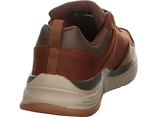 Skechers BENAGO HOMBRE, Zapatillas para Hombre, Dark Brown Waterproof Leather