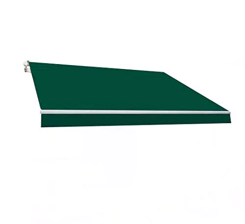 SmartSun Classic Toldo Completo 4x2, 5m Color Verde Lona poliéster. Estructura de Aluminio. Regulable en inclinación. Manivela incluida. Toldo terraza