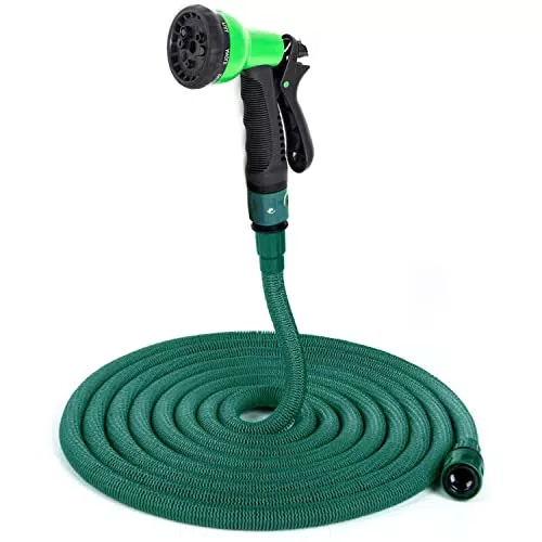 Somera Manguera de Jardín Extensible con Boquilla de Agua y Conector para Tomas de Agua