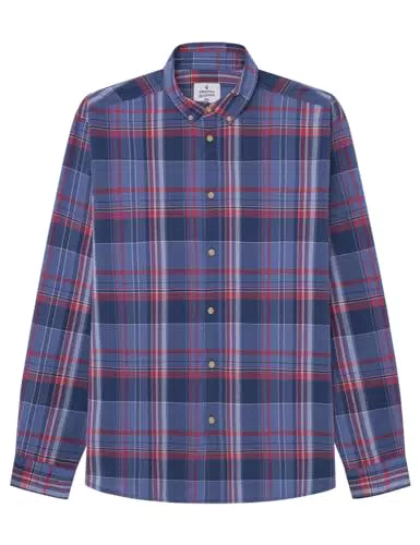 Springfield Camisa, Azul Medio, L para Hombre