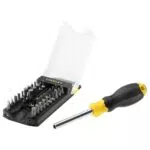 STANLEY STHT0-70885 - Destornillador multipuntas, Incluye 34 puntas y organizador de puntas