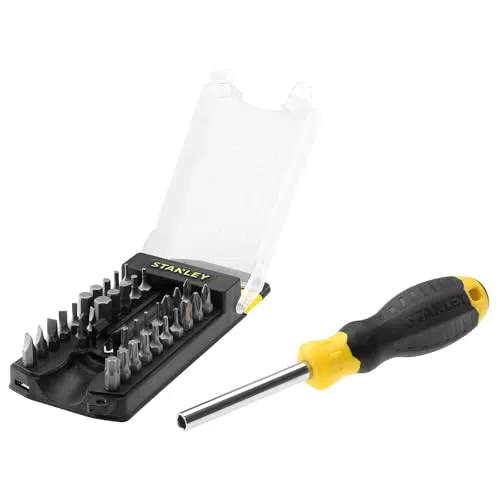 STANLEY STHT0-70885 - Destornillador multipuntas, Incluye 34 puntas y organizador de puntas