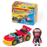 T-RACERS Serie FIRE&ICE Coche de carrera y piloto sorpresa coleccionable