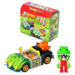 T-RACERS Serie Glow Race Coche y piloto Sorpresa Coleccionable. Coche Desmontable por Partes y con Piezas Intercambiables