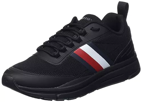 Tommy Hilfiger Hombre Runner Sneaker Modern Runner Stripes Knit Zapatillas de deporte