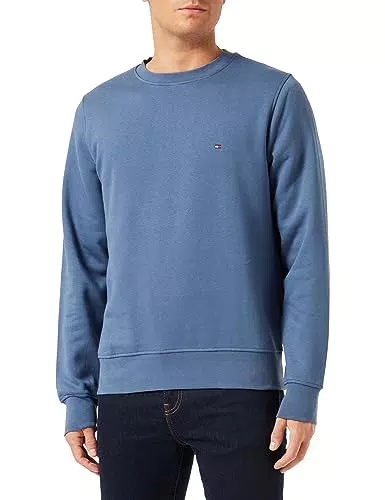 Tommy Hilfiger Hombre Sudadera sin Capucha, Azul, X