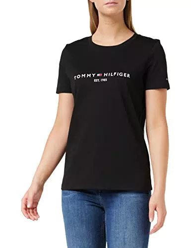 Tommy Hilfiger Mujer Camiseta Manga Corta Heritage Cuello Redondo