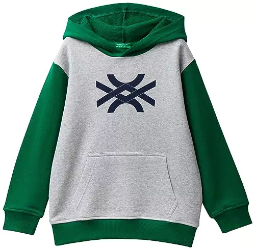 United Colors of Benetton Camiseta Con Capucha. M/L 3j68c202m