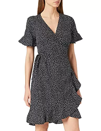Vero Moda Vmhenna 2/4 Wrap Frill Dress Noos Vestido