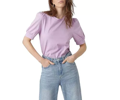VERO MODA Vmkerry VMA Jrs Noos-Camiseta de Manga Corta con Cuello Redondo