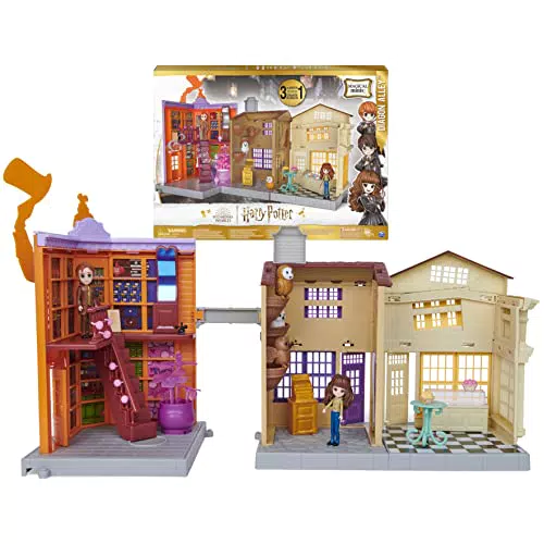 Wizarding World Harry Potter - PLAYSET CHEMIN DE Traverse Magical MINIS - Univers De Jeu Magique Avec 2 Figurines Et 21