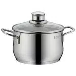WMF Diadem Plus - Olla Baja 24 cm, Acero inoxidable Cromargan 18/10 Pulido