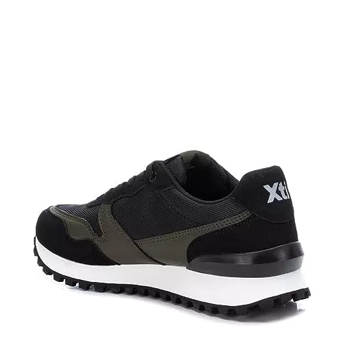 XTI - Zapatilla Cierre de cordón para Hombre, Color: Negro