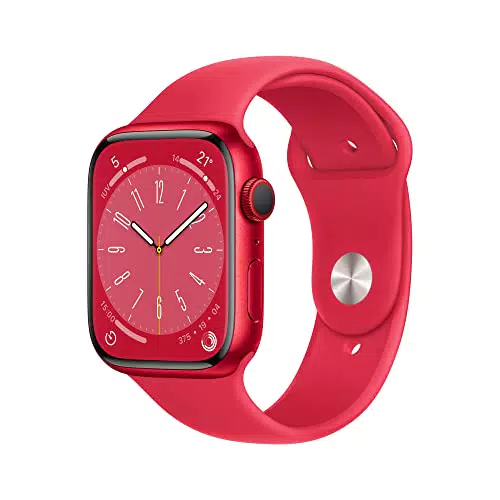 Apple Watch Series 8 Reloj Inteligente con Caja de Aluminio Red - Correa Deportiva Red - Talla única. Monitor de entreno
