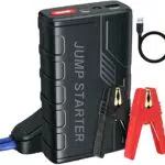 Arrancador de Batería de Coche Portátil 1500A para Motor Gasolina/Diesel con Pinzas, Carga Rápida USB y Linterna LED