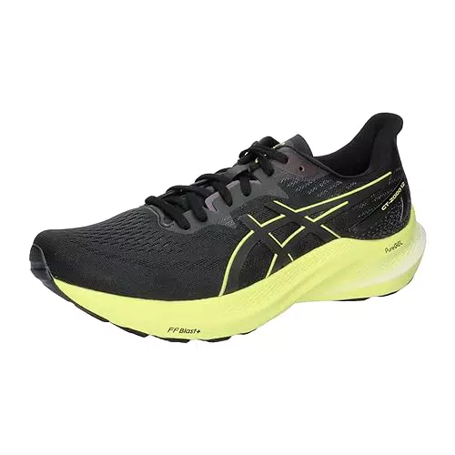 ASICS GT 2000 12 Hombre Zapatos para Correr Negro Amarillo