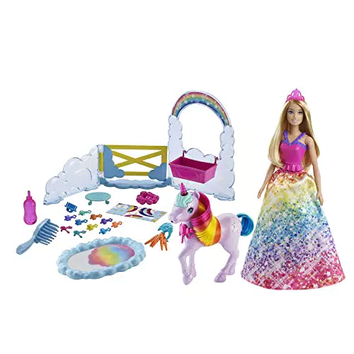 Muñeca Barbie Dreamtopia con unicornio y accesorios - Regalo para niños y niñas +3 años