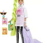 Muñeca Barbie Extra articulada con Pelo Verde neón y Accesorios de Moda