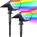 Biling Luces Navidad Exterior Solares, Brillante Focos LED Solar Exterior 12 Colores Cambiado Decoración Navidad Exterior