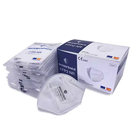 BIODEFENCE Mascarilla FFP2 Española Fabricada y Homologada en España Con Certificación CE 0161